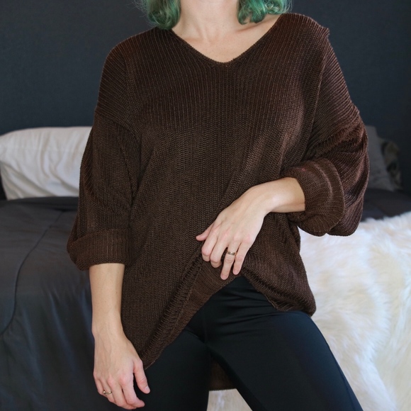 Unknown Sweaters - Oversized Brown Sweater